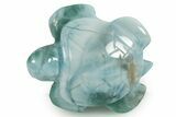 Polished Carved Larimar Sea Turtle - Dominican Republic #314959-2